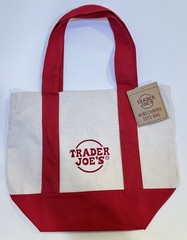 Trader Joe’s Red Mini Canvas Tote Bag Brand New! Sold Out In Stores!!! 🔥