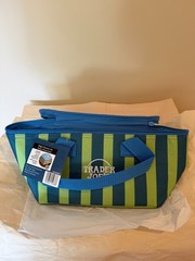 Trader Joe’s 2026 Limited Edition Mini Insulated Cooler Bag Blue/Green Stripe
