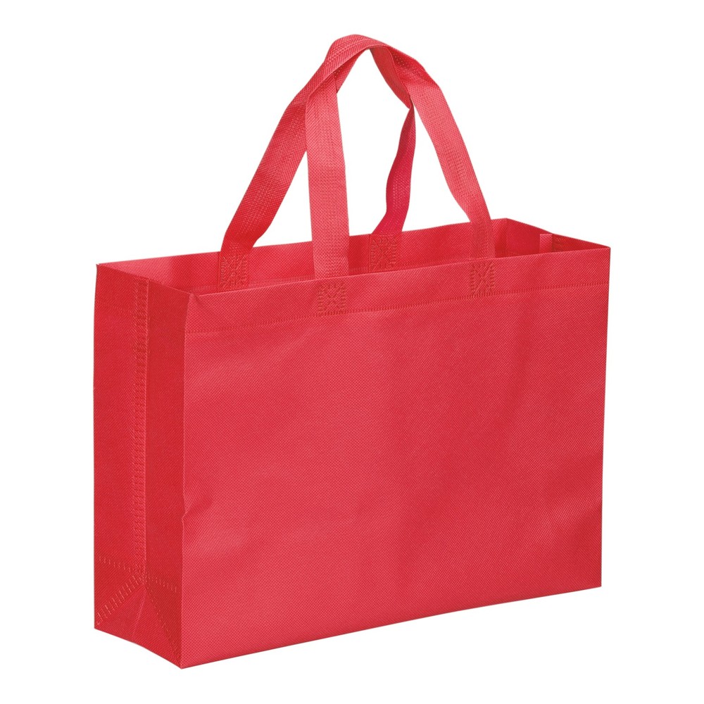 10Pcs 30x40cm Reusable Gift Bag Horizontal Style Non-Woven Red