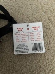 NEW Trader Joes Black 2 In 1 Micro Tote With Grocery Bag