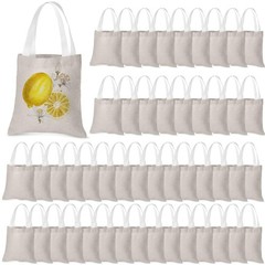 50 Pcs Mini Canvas Tote Bags Bulk 10 x 10 Inch DIY Small Blank Tote Bag Reusa…