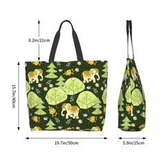 EcoFriendly Portable Reusable Canvas Grocery Storage Shoulder Shopping Tote Bag