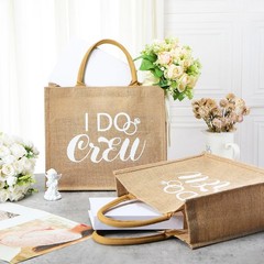 Sadnyy 10 Pieces Bridesmaid Gift Bags Bachelorette Tote Bags with Handles Lar…