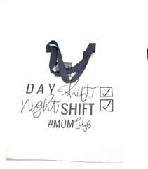 100% Cotton Canvas Totes Reusable Market Bag Printed with Sayings ‘Mom Life’