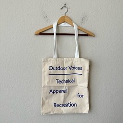 Outdoor Voices “Technical Apparel for Recreation” Reusable Tote Bag Ivory OS