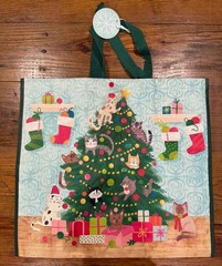 Christmas Tree Cats Gifts Marshall Big Shopping Bag NWT