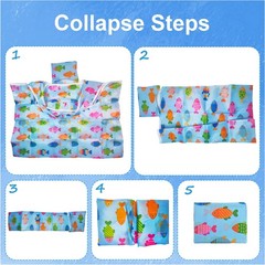 ZooviHyvi Extra Large 50lbs Foldable Reusable Shopping Bags X-Large, Blue