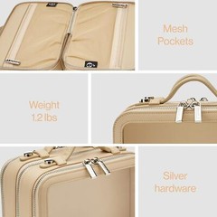 ETOILE – Small Twin Cosmetic Case Beige – Dual Compartment