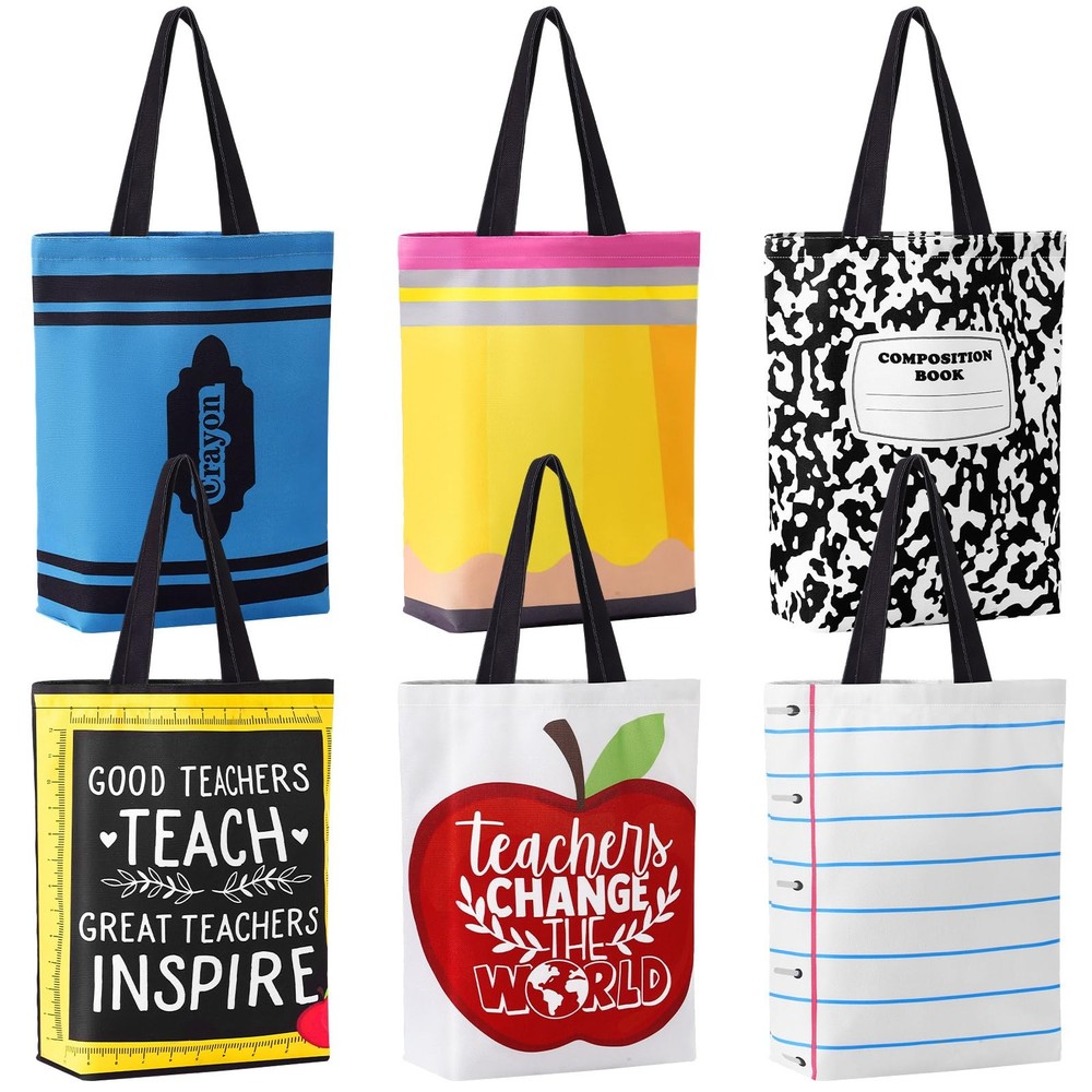Paterr Teacher Appreciation Gifts Bag Bulk for Women Canvas Tote Bag Thank You