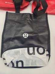 Lot of 5 Lululemon Reusable Small Shopping Tote Bags Gift Red White Black