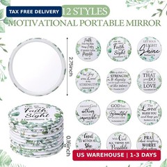 Geelin 24 Pcs Christian Gifts Bulk for Women 12 Green Leaf Religious Canvas Make
