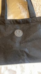 LULULEMON SHOPPING TOTE BAG, Reusable, Black & White Tyvek/Felt