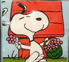 Peanuts Snoopy Spring Reusable Large 19″ Tote Shopping Bag New