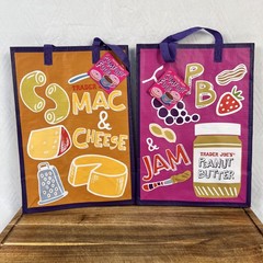Trader Joe’s Reusable Bags – Mac & Cheese & PB & Jam – Set of 2 New