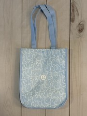 Lululemon Reusable Shopping Tote Lunch Bag Light Blue Sky Cloud Bubble