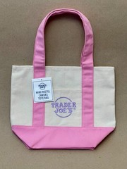 Trader Joe’s Mini Canvas Tote Bag Delicate Pink – Limited Release | Collectible