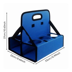 6 Cup Beverage Carrier Sturdy Base Foldable Drink Tote Long-Lasting