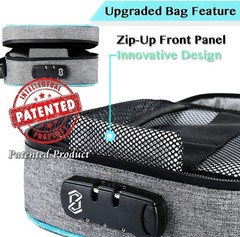 OZCHIN Smell Proof Bag with Combination Lock File Organizer Case M, grey
