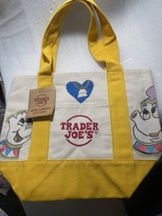 PRINCESS BELLE Hand Drawn w/NAME Trader Joe’s MinI YELLOW Canvas Tote Bag(S)
