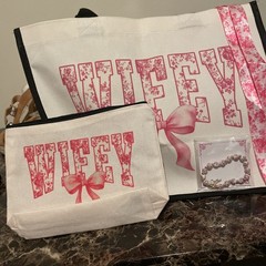 Reusable Shopping Bag Valentines Day ❤️ LOVE Spell out Homegoods Gift BLK&WHITE