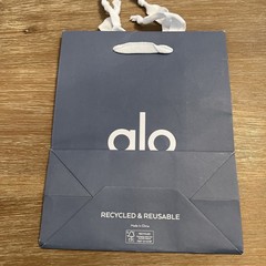Alo Yoga Recycled Shopping Tote Bags Gray Blue Gym Lunch 10x8x4 Lot Of 5 Bags