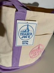 Trader Joe’s Reusable Large Canvas Tote Bag – Lavender Purple – Limited Edition