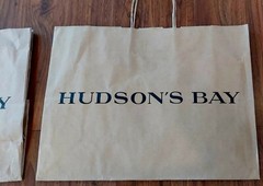 Hudson Bay Company 4 Bags HBC Logo Reusable Gift / Shopping Paper Bags New