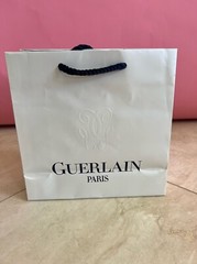 Guerlain Paris Reusable Paper Shopping Bag Gift White 8.5″ x 8.5″ x 3.5″