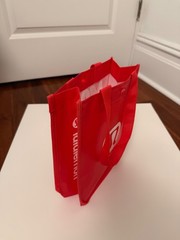 Lululemon Red and White ‘Made To Feel’ Reusable Tote Bag Excellent Condition