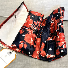 CALIFORNIA INNOVATIONS MICROBAN INSULATED MARKET TOTE – New – Navy Red Floral