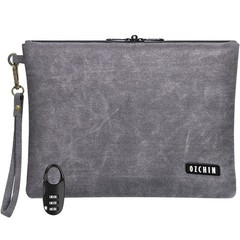 OZCHIN Smell Proof Bag Travel Storage Case 11 x 8 inches, Retro Grey