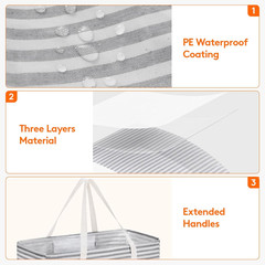 Extra Large Utility Tote Collapsible Reusable Grocery Shopping Laundry Basket
