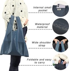 Lar Reble Bags Shopping Washable Foldable Grocery Bags Heavy Duty