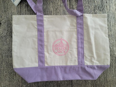 Trader Joe’s Lavender Large Canvas Tote Bag Reusable Grocery Beach Bag NEW