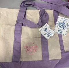 Trader Joe’s Exclusive 2026 Lavender tote bags ( ONE LARGE And ONE MINI)