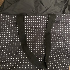 Thirty One Cinch Utility Tote Black polkadot, Reusable Double Strap