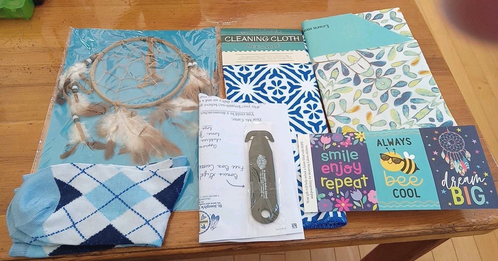 Lot 6 St Joseph’s Indian School Tote Bag, Dreamcatcher, Socks, Gift Cards, Cloth