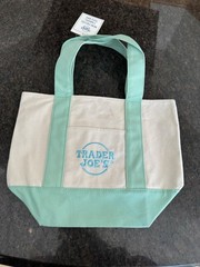 Trader Joe’s Mini Pastel Canvas Tote Bag Set Of 4 Colors Limited (New With Tag)
