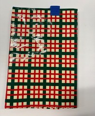 NEW Ikea VINTERFINT Shopping bag Christmas large check pattern red green plaid