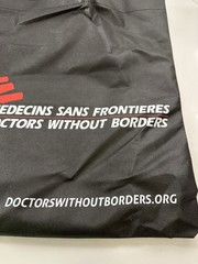 Doctors Without Borders Logo Black Tote Reusable Shopping Bag Eco Friendly