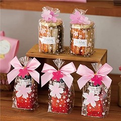 Heads SKR-OP4 Sakura Pink OPP Wrapping Bags Made in Japan 120mm W x 200mm H