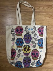 Spirit Halloween Sugar Skull Day of the Dead Reusable Shopping Bag Tote 2017