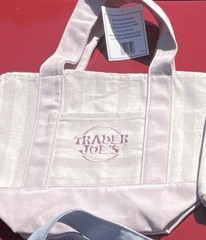 Trader Joe’s Striped Multicolor Reusable Tote Bag 13x11x6 in New