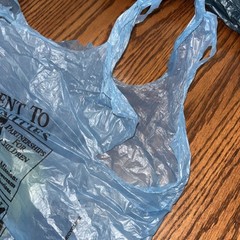 Movie Prop 1997 2001 X 3 Walmart Smiley Face Grocery Shopping Bags Blue READ