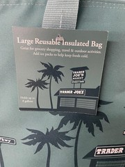 NWT! Dusty Blue Large Trader Joe’s Insulated Cooler Bag