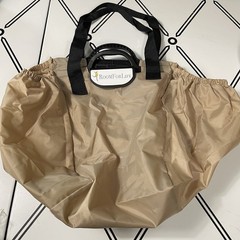 Reusable Grocery Shopping Bags Lot of 3 Beige Foldable Large
