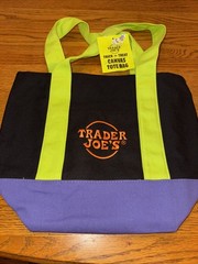 NWT Limited Trader Joe’s Mini Halloween Black Green Canvas Tote Bag SHIPS FAST