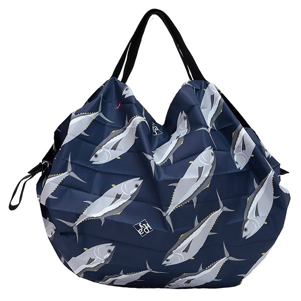 Shupatto Itoya Compact Bag S Tuna Maguro Blue Japan