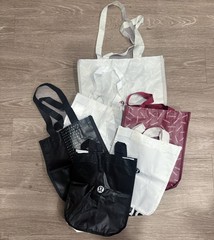 Lot of Authentic Lululemon Reusable Shopping Bags – Mixed Sizes