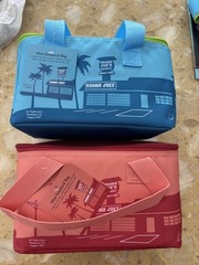 Mini Insulated Trader Joe Bag’s (2-pack) Blue And Peach